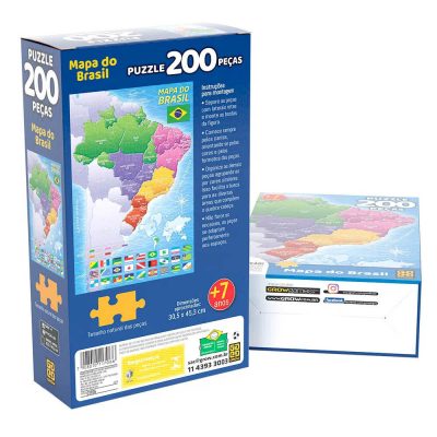 Quebra-CabeÇa Mapa Do Brasil – Com 200 PeÇas